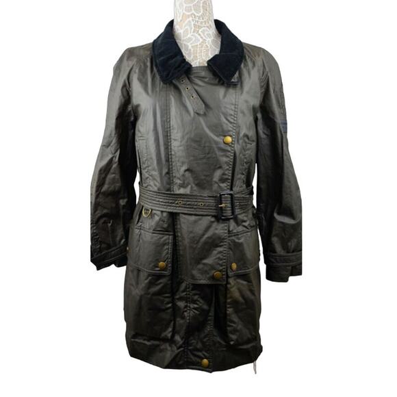 $1,395 Burberry Calver Hall Coat Dark Olive Coat w/ Black Puffy Jacket 8 US NWT - Picture 5 of 16